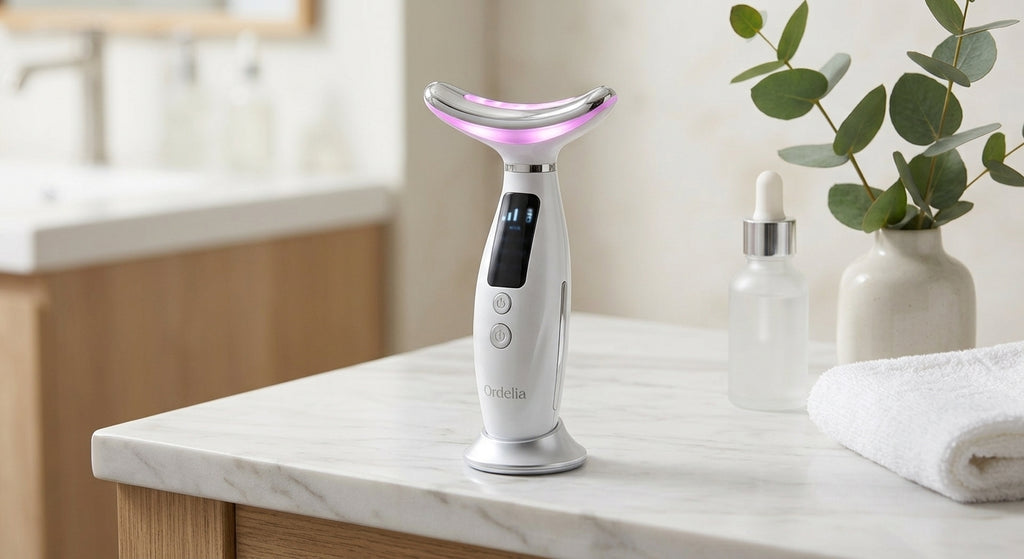 Ordelia™ GlowLift - Masajeador Facial y Cuello LED